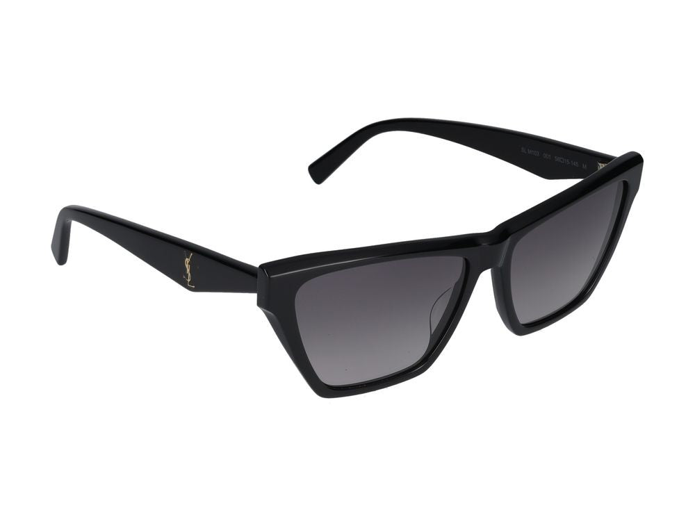 Saint Laurent Black Oversized Square Frame Sunglasses