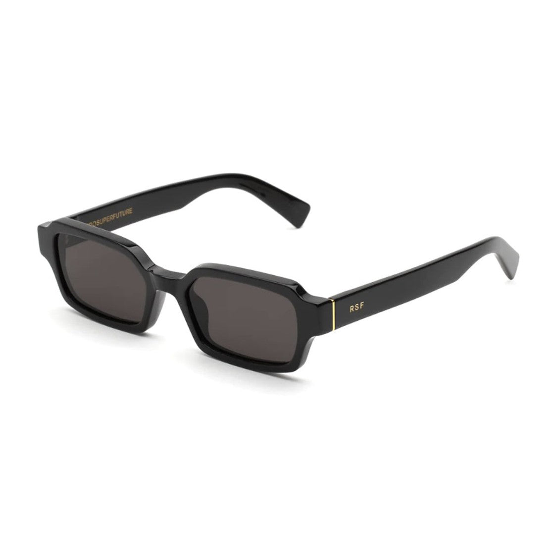Retrosuperfuture Black Carino Acetate Rectangular Sunglasses