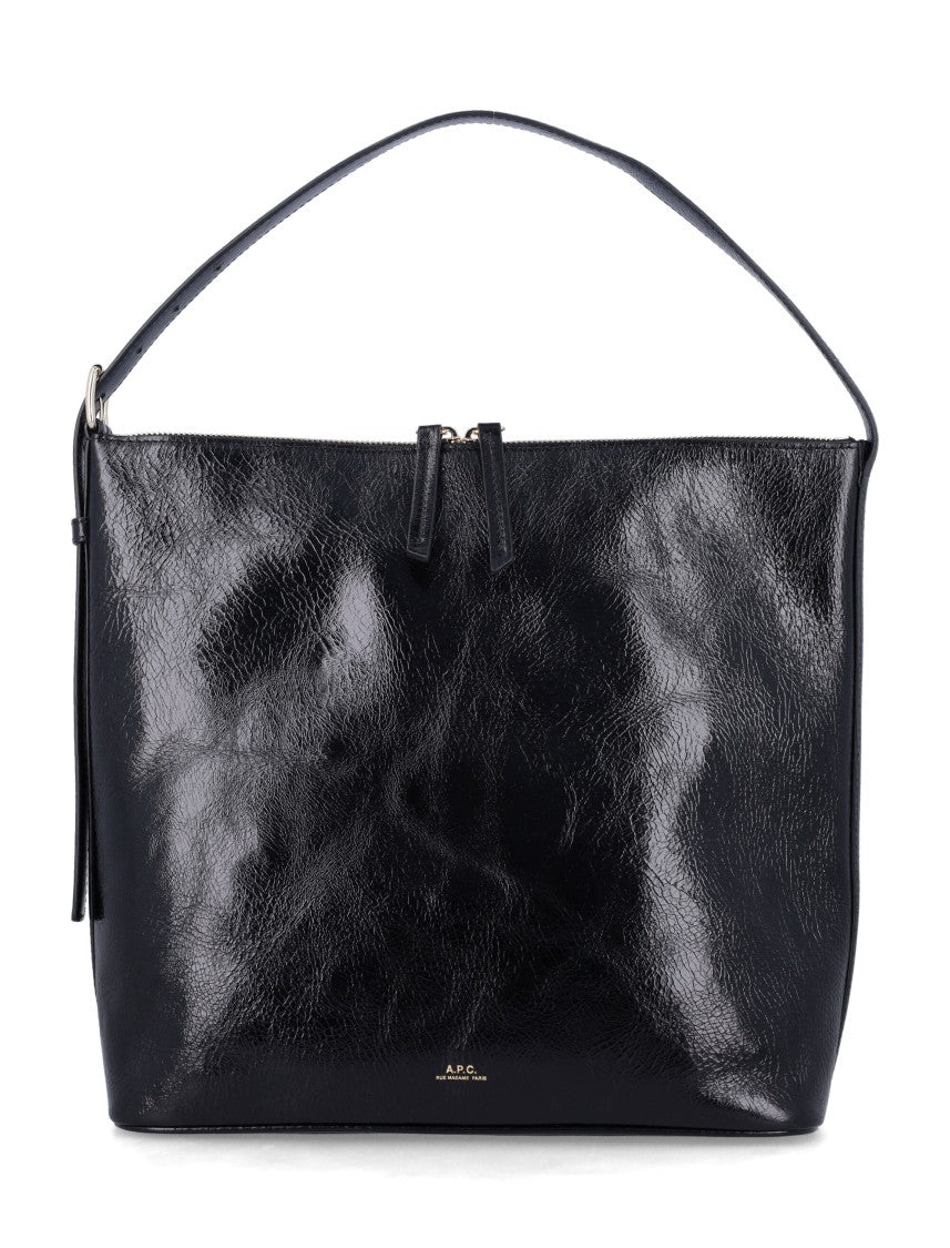 A.P.C. Vera Crinkle Leather Shoulder Bag
