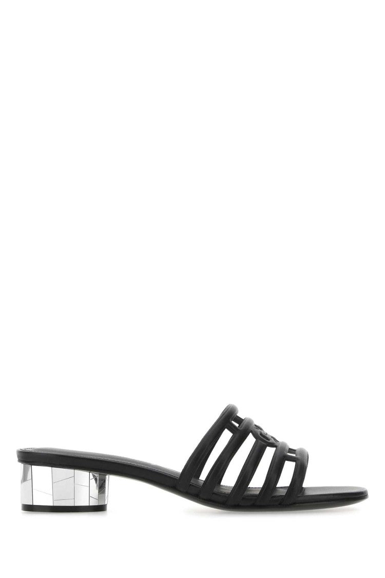 Salvatore Ferragamo Black Nappa Leather Finn Mules