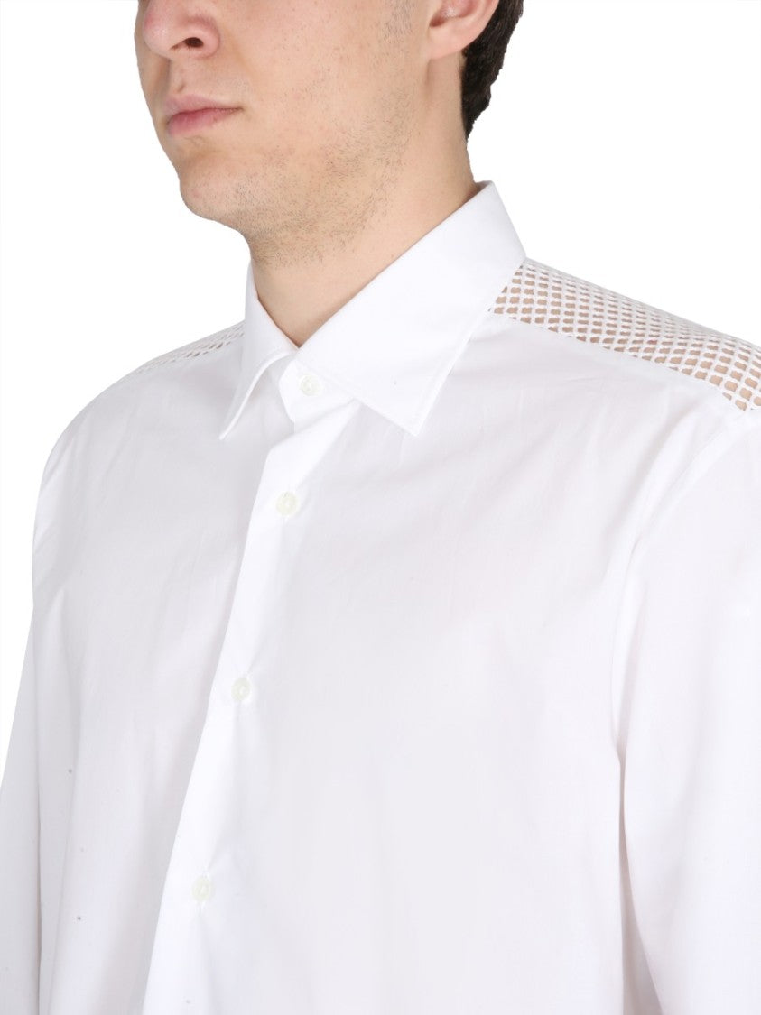 Raf Simons White Cotton Shirt With Classic Collar