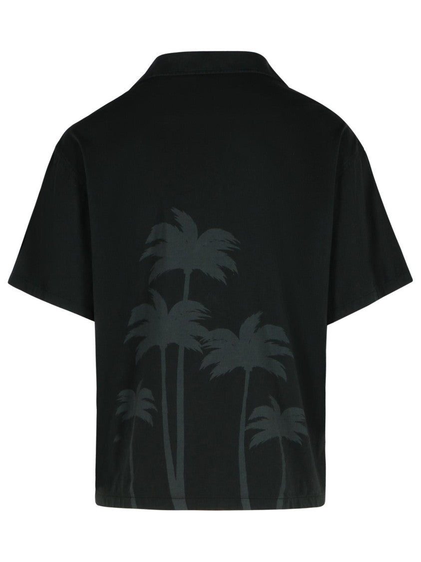 Palm Angels 'Bowling' Black Cotton Shirt