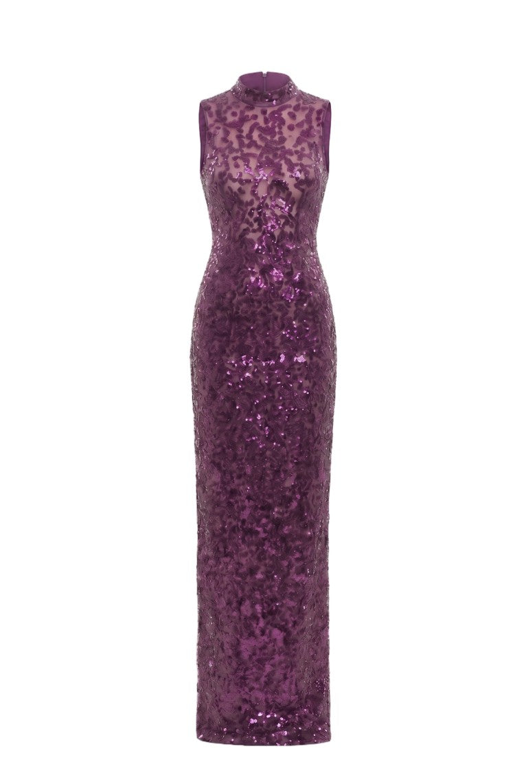 Saiid Kobeisy Sequin Embroidered Long Dress