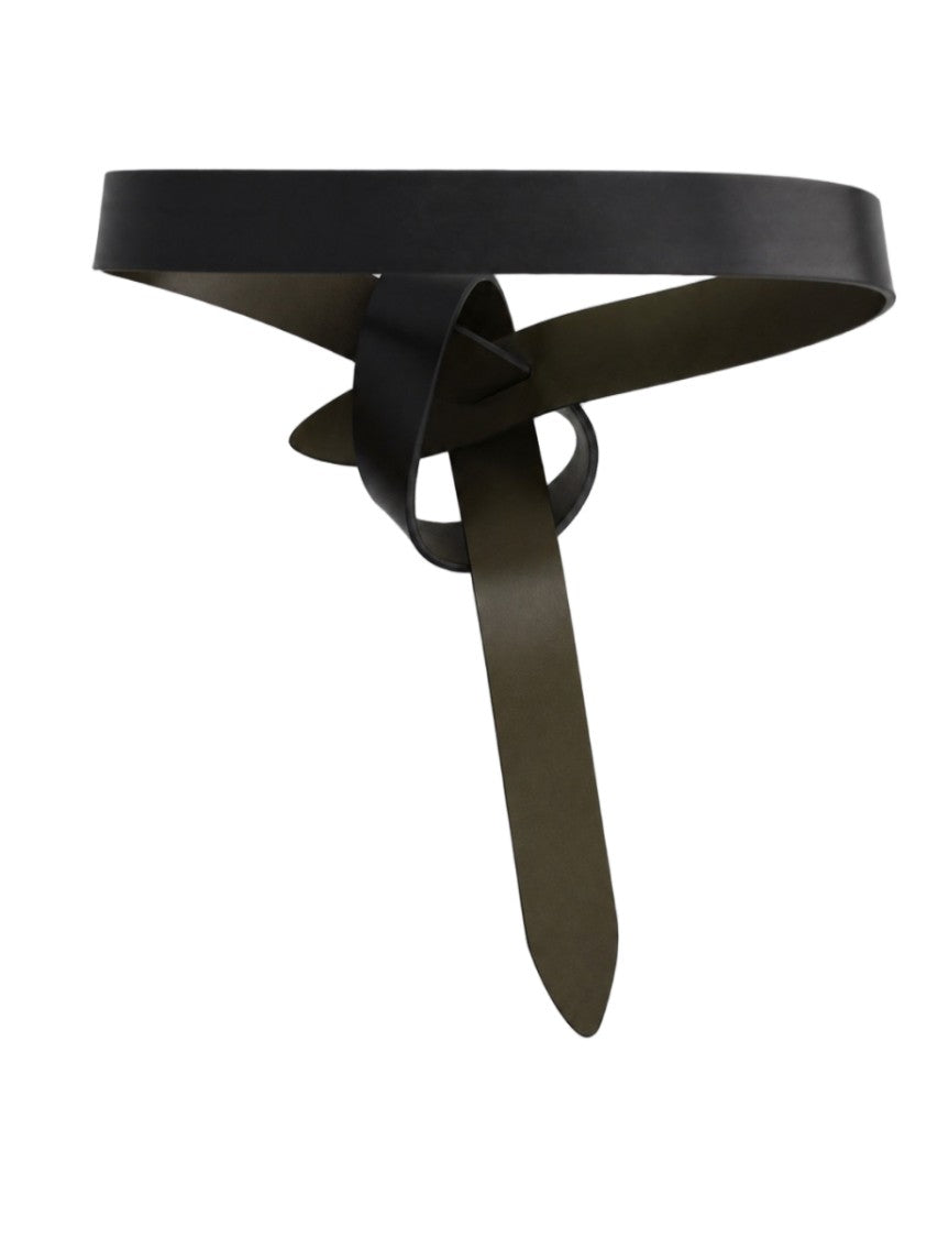 Isabel Marant Lecce Narrow Knot Cow Leather Belt