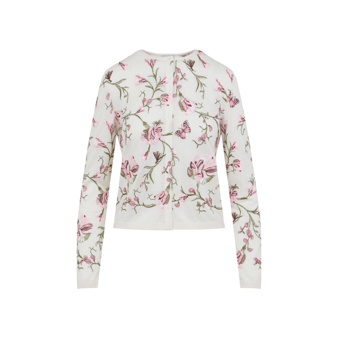 Giambattista Valli Floral Embroidered Cashmere-Silk Knitwear