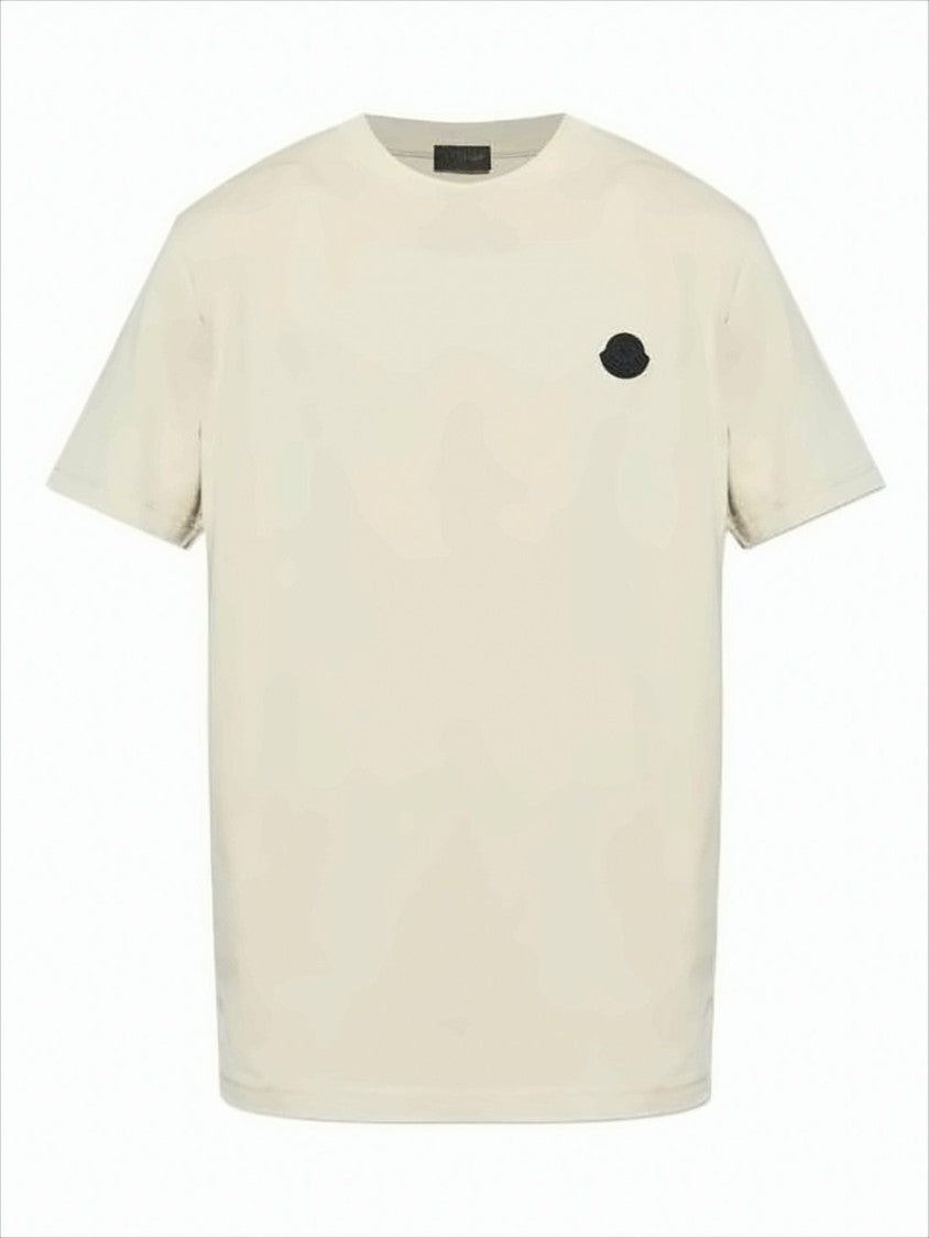 Moncler Cotton T-Shirt With Moncler Logo Patch