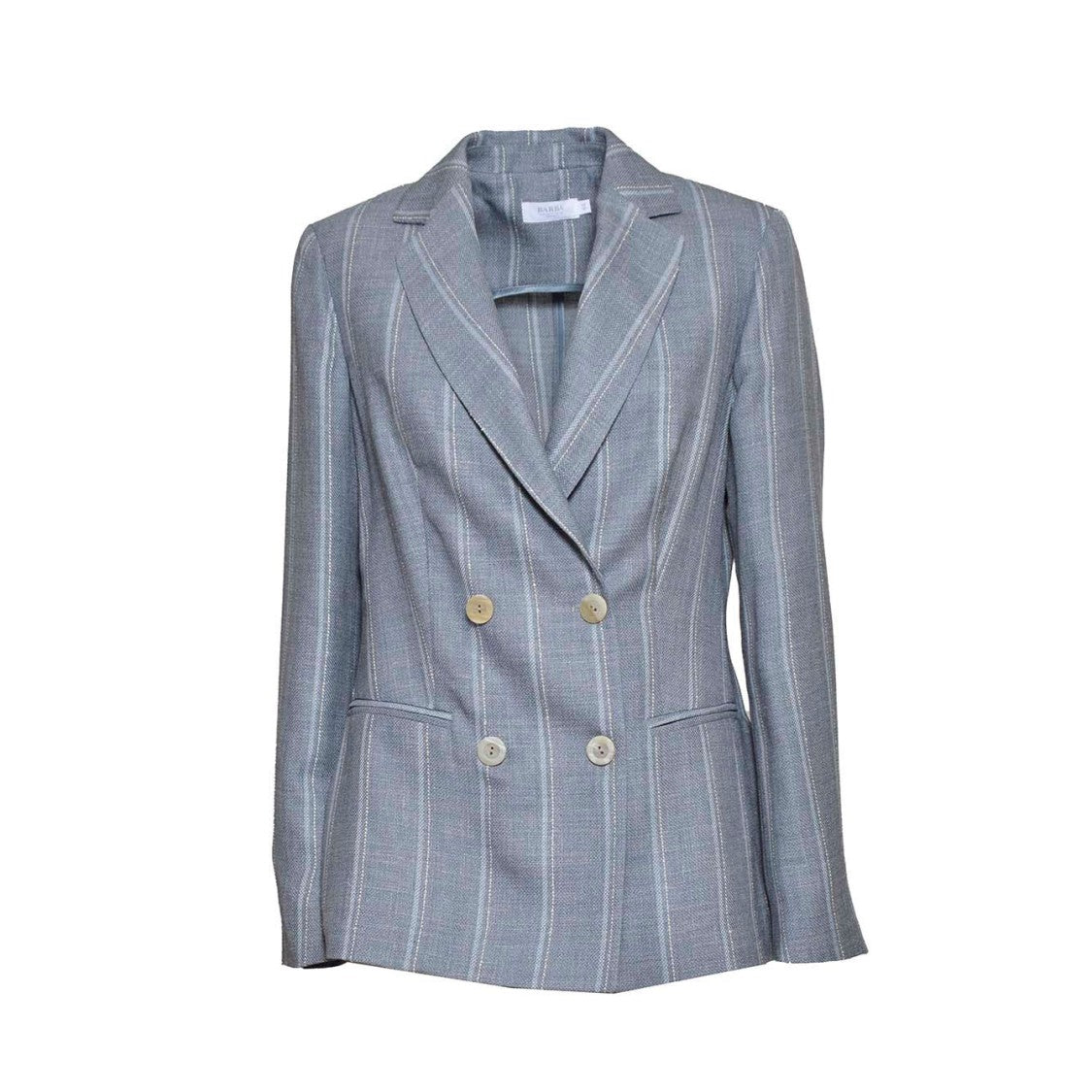 Barba Blazer Gi2 Double Breasted In Light Blue Linen