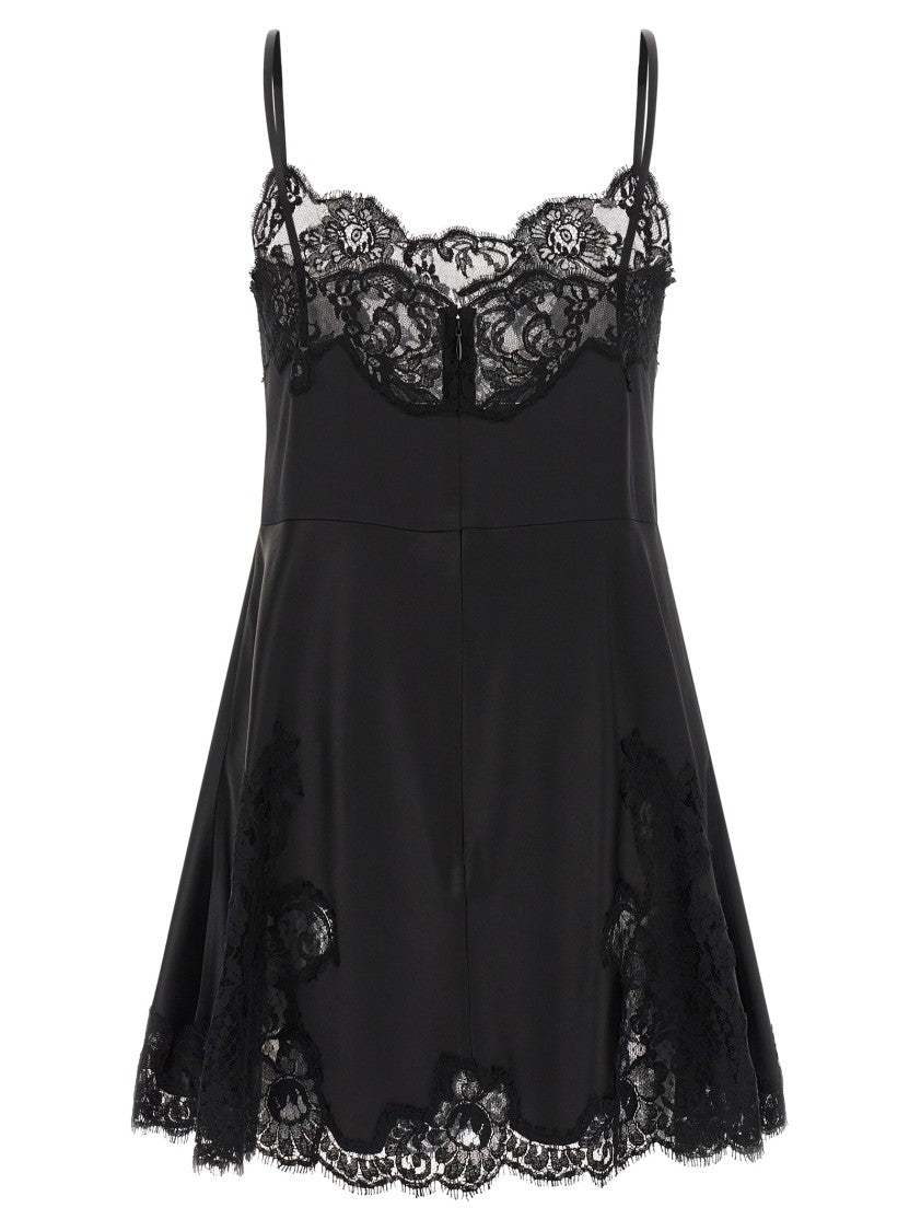 Dolce & Gabbana Satin And Lace Dress