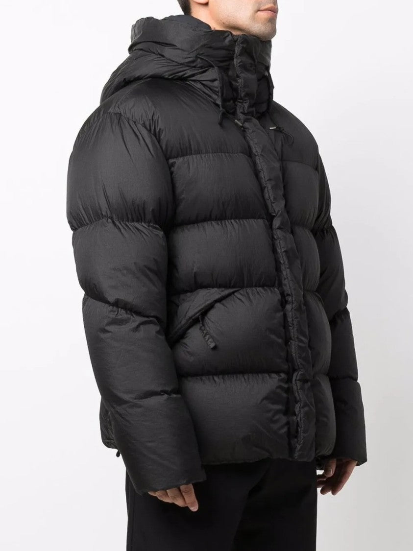 Ten C Quilted Down Jacket With High Collar