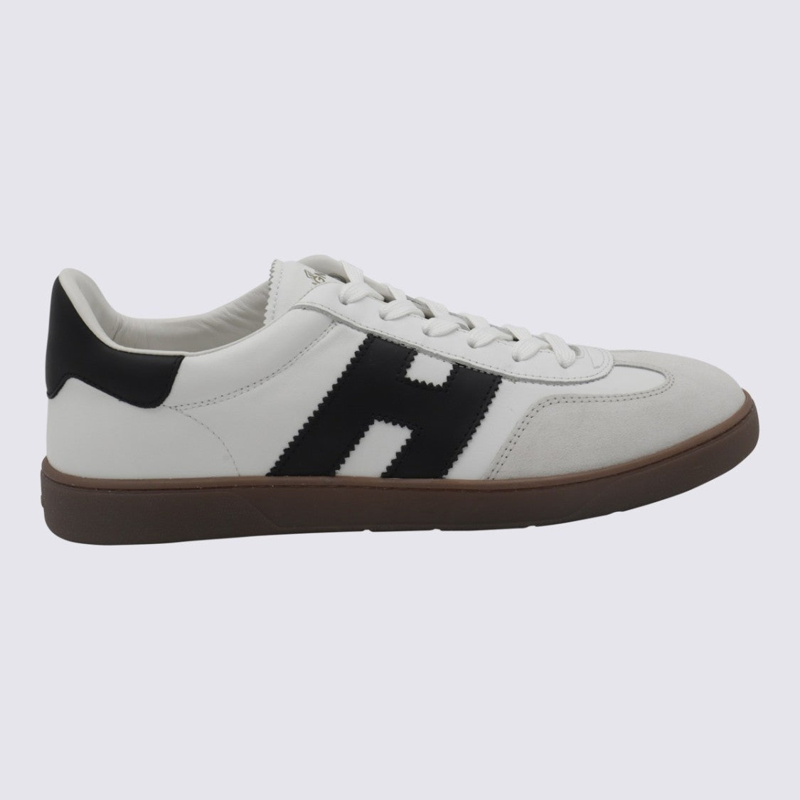 Hogan White And Black Leather Sneakers
