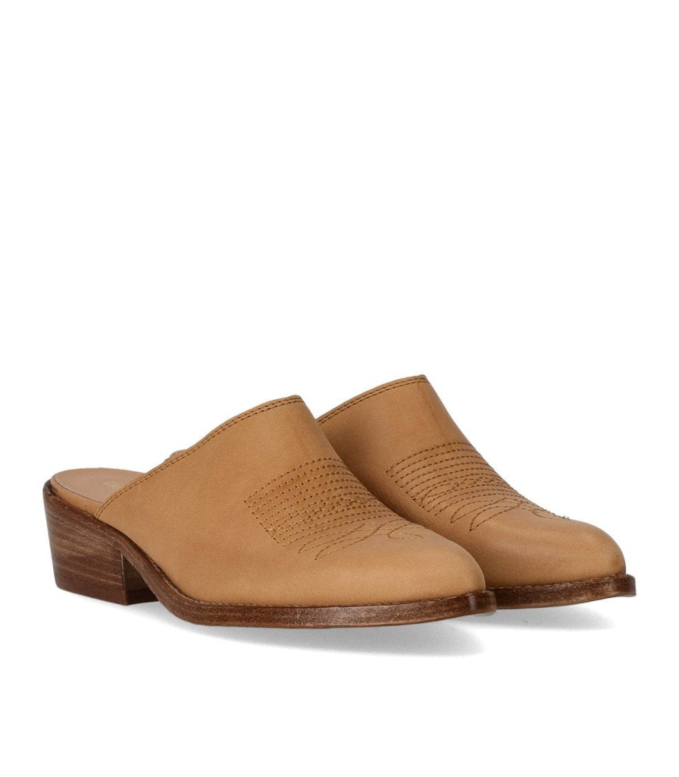 Duccio Del Duca Maverik Western Tan Mule
