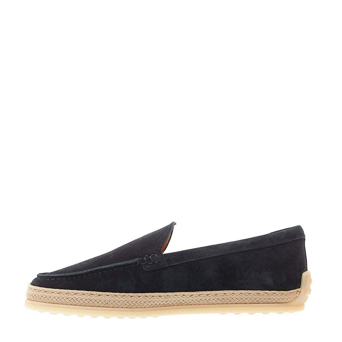 Tod's Blue Suede Slipper With Rope