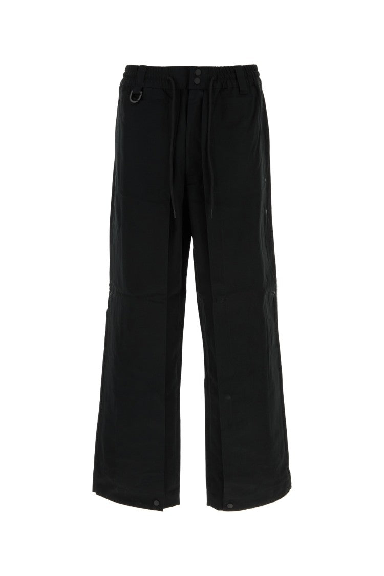 Y-3 Yamamoto Wide Leg Black Cotton Trousers