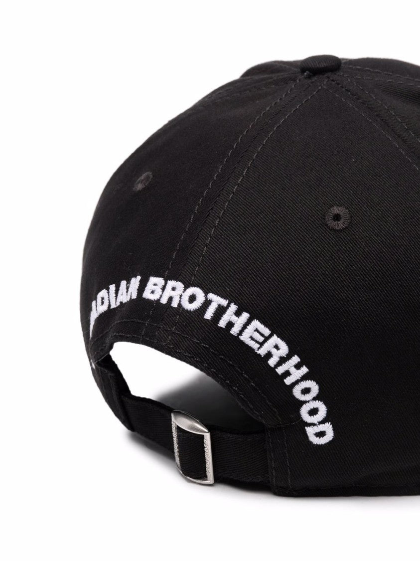 Dsquared2 Embroidered Logo Black Cotton Cap