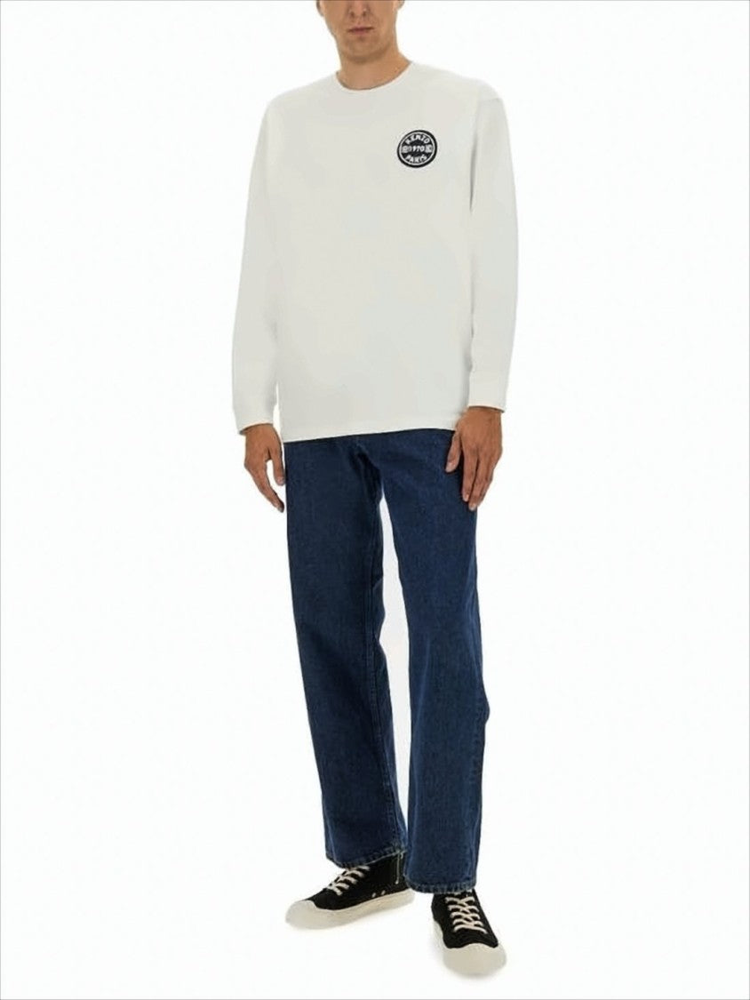 Kenzo Long-Sleeve Cotton T-Shirt With Graphic Emblem