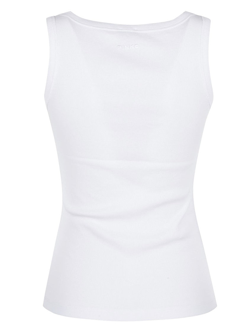 Pinko Cecily Embellished Scoop Neck Tank Top