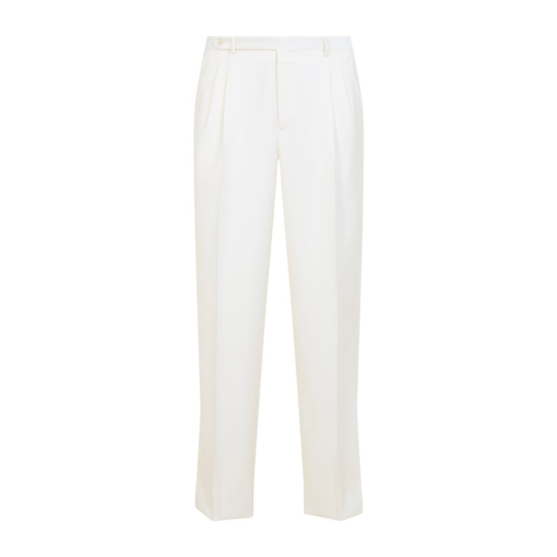 Brioni Tailored White Wool Trousers