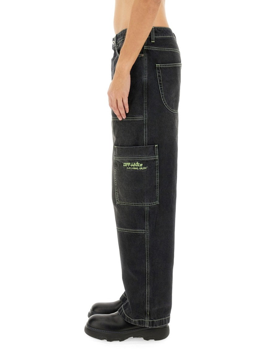 Off-White Relaxed Fit Cargo Jeans