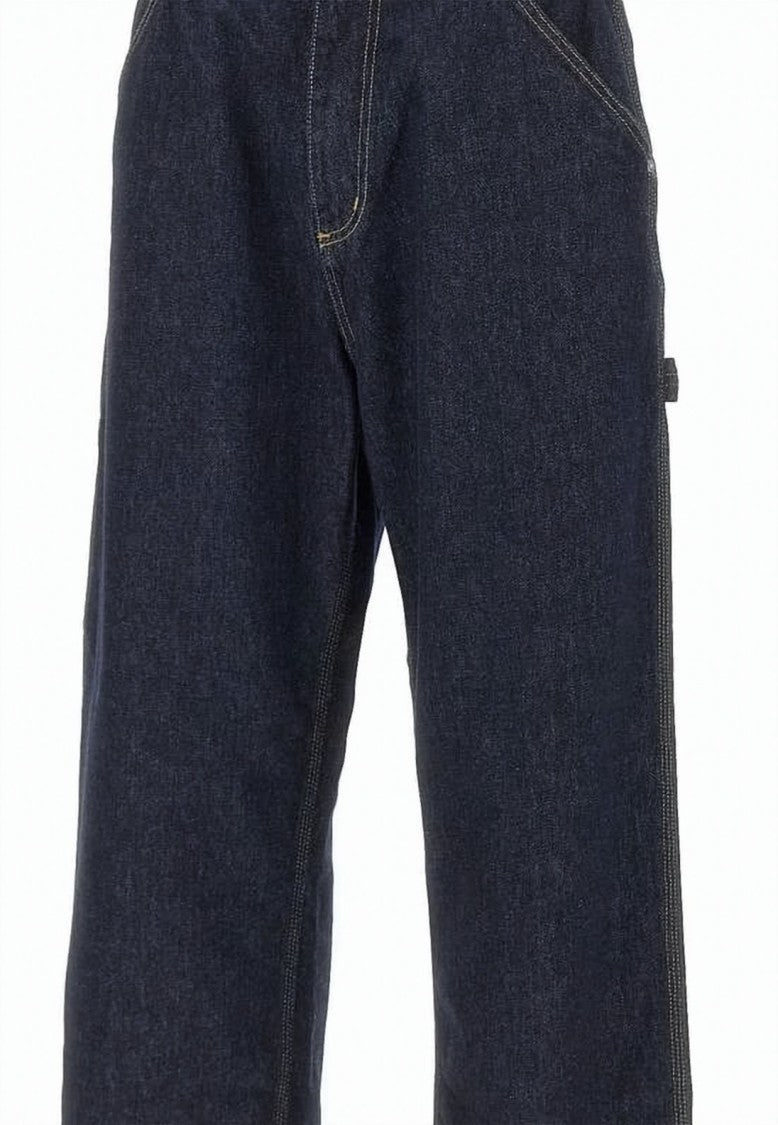 Carhartt Wip Relaxed Wide-Leg Denim Pants With Utility Pockets