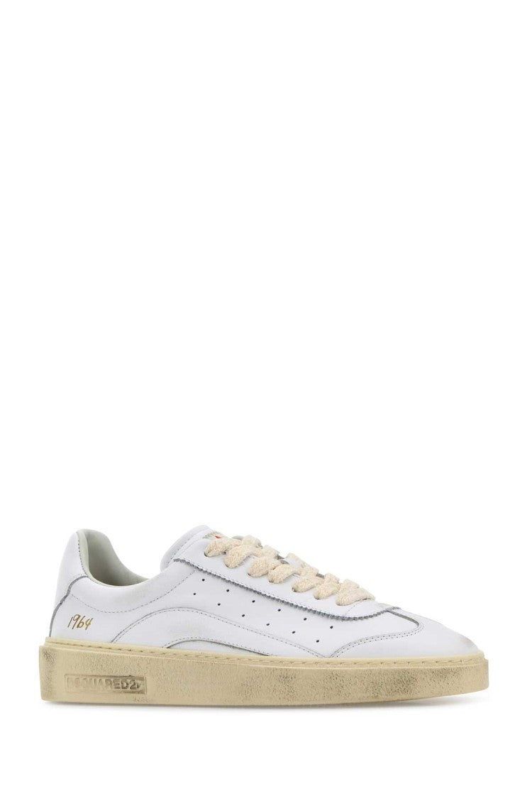 Dsquared2 White Leather Rider Sneakers