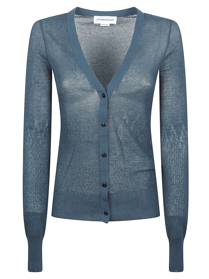 Victoria Beckham Lightweight Semi-Sheer Knit Cardigan