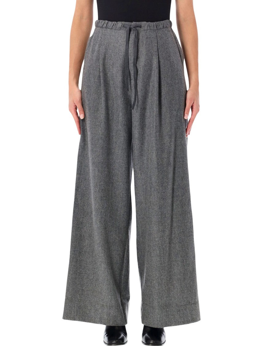 Soeur Hogues High-Elastic Drawstring Wide-Leg Pants