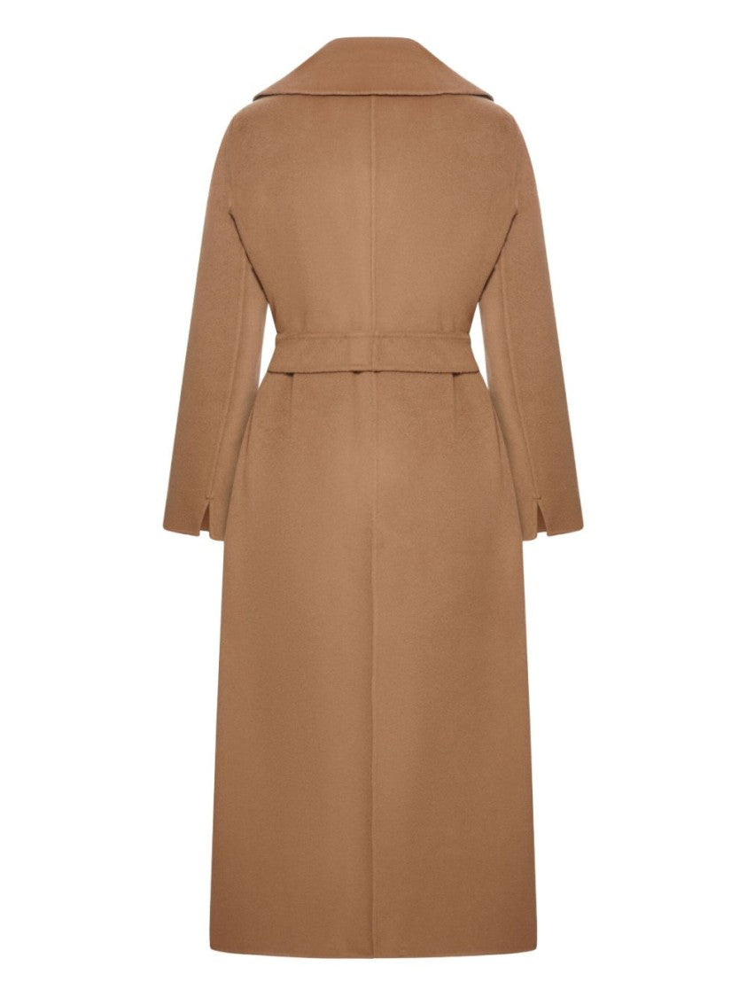 Max Mara Wrap Coat With Wide Lapel Collar