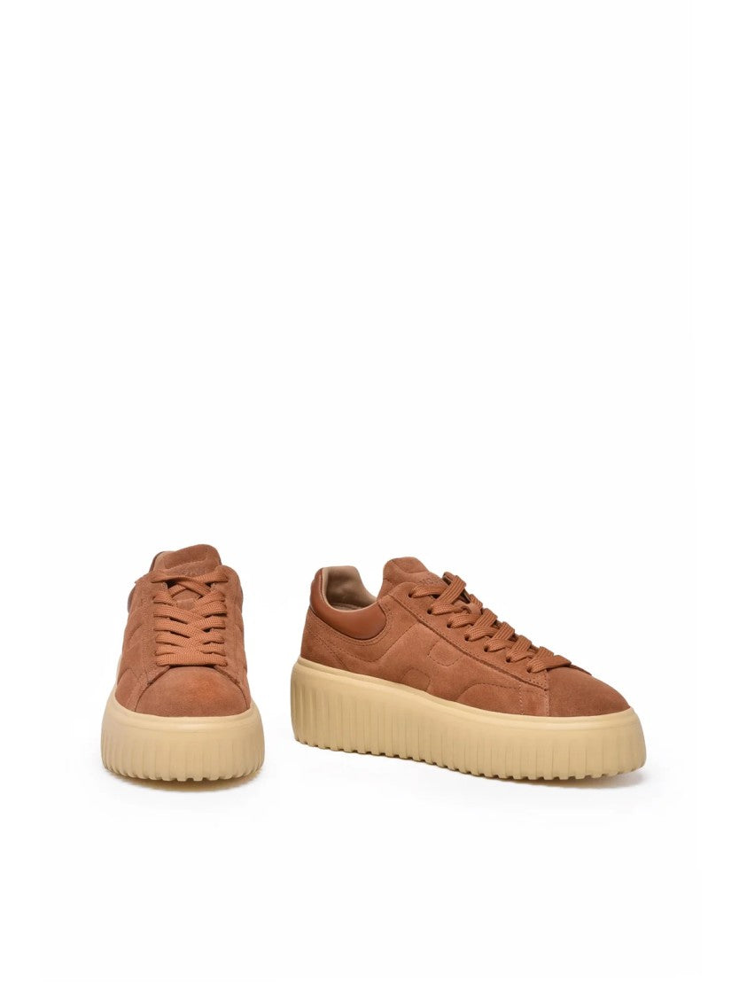 Hogan Beige Leather Chunky Sneakers