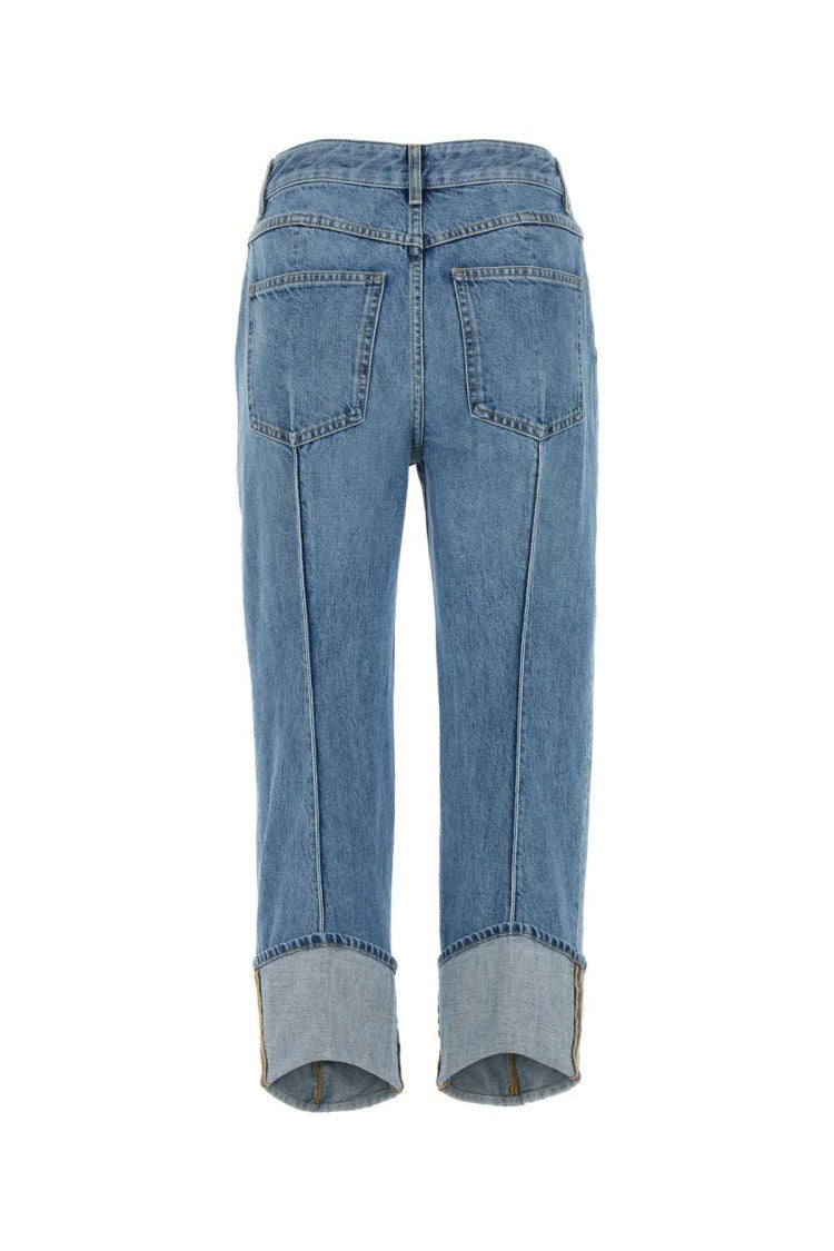 Bottega Veneta Relaxed Fit Cropped Denim Jeans