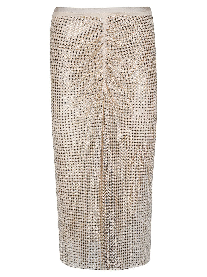 Pinko Berlina Midi Ruched Polyester Skirt