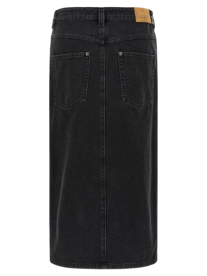 Isabel Marant 'Pavina' Denim Longuette Skirt
