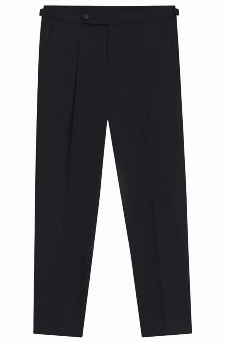 Boss Blue Tapered Tailored Trousers
