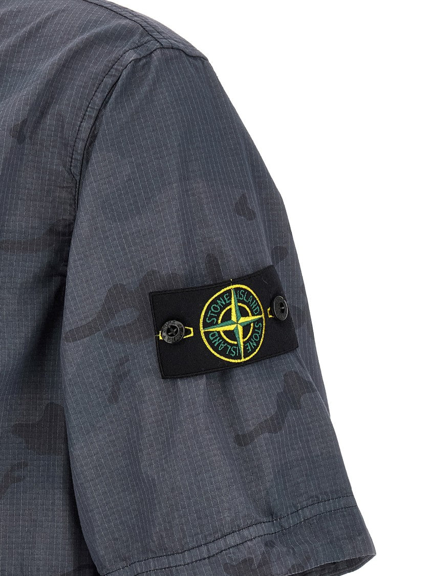 Stone Island Utility Multipocket Camouflage Print Shirt