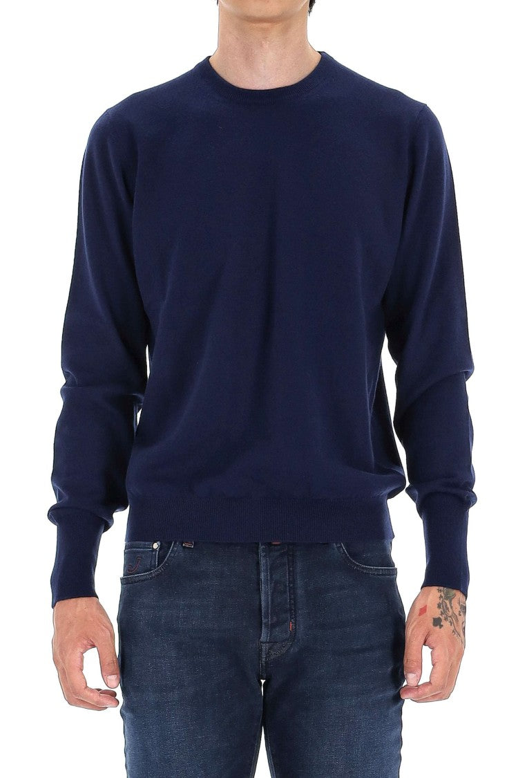 Drumohr Solid Color Pure Cashmere Crewneck Sweater