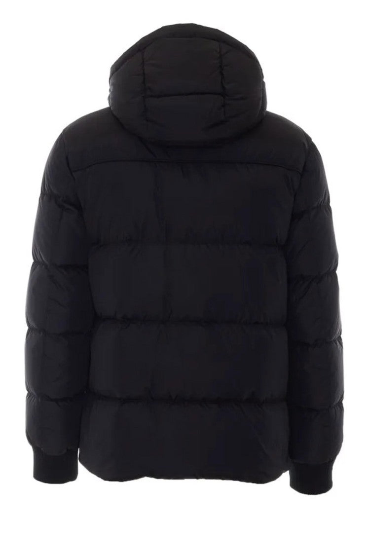 Add Black Hooded Puffer Jacket