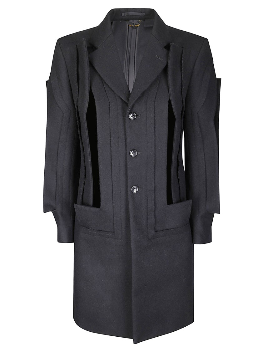 Comme Des Garçons Deconstructed Wool Jacket With Unique Architectural Design