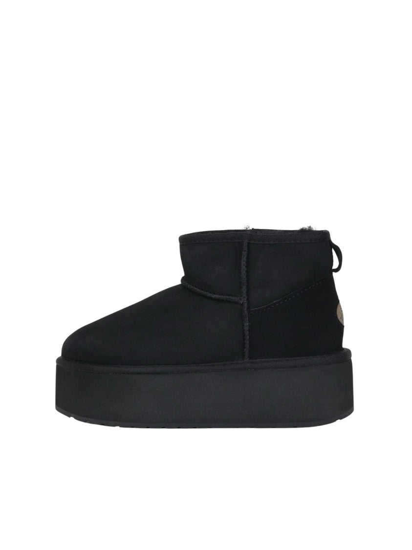 Emu Australia Black Suede Ankle Boots