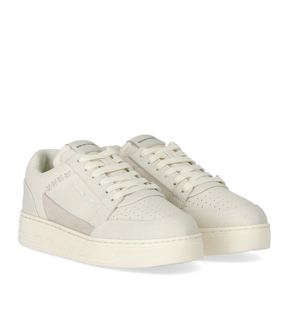 Emporio Armani Basket Ivory Sneaker