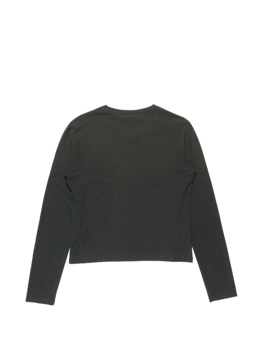 Acne Studios Organic Cotton Hemp Blend Cropped Long-Sleeve T-Shirt