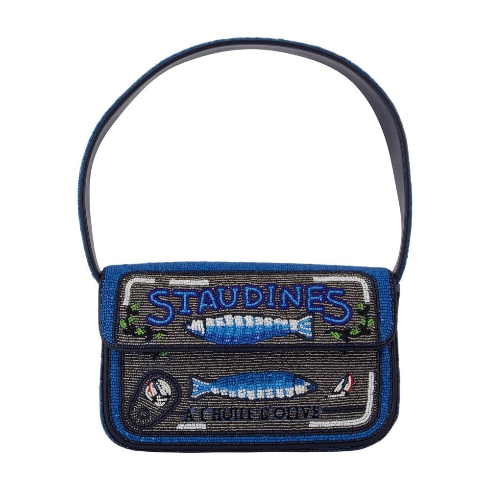 Staud Tommy Beaded Shoulder Bag - Synthetic - Blue