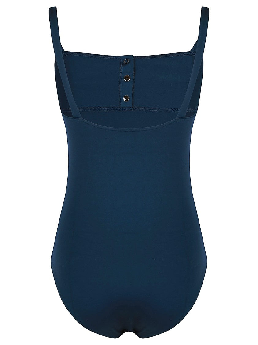 Eres Square-Neck Button-Detail One-Piece Swimsuit