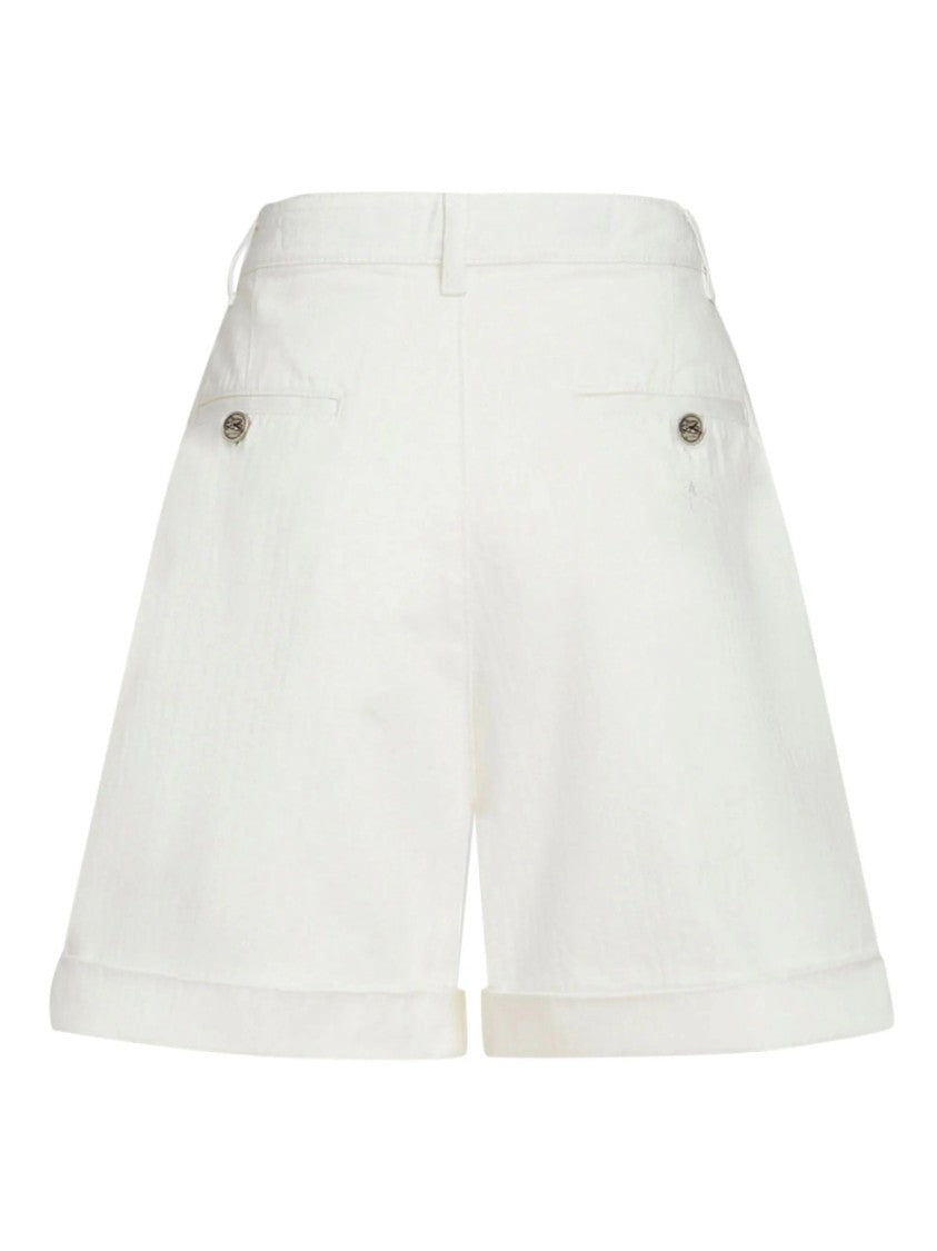 Etro High-Waisted Tailored Shorts With Button-Up Front