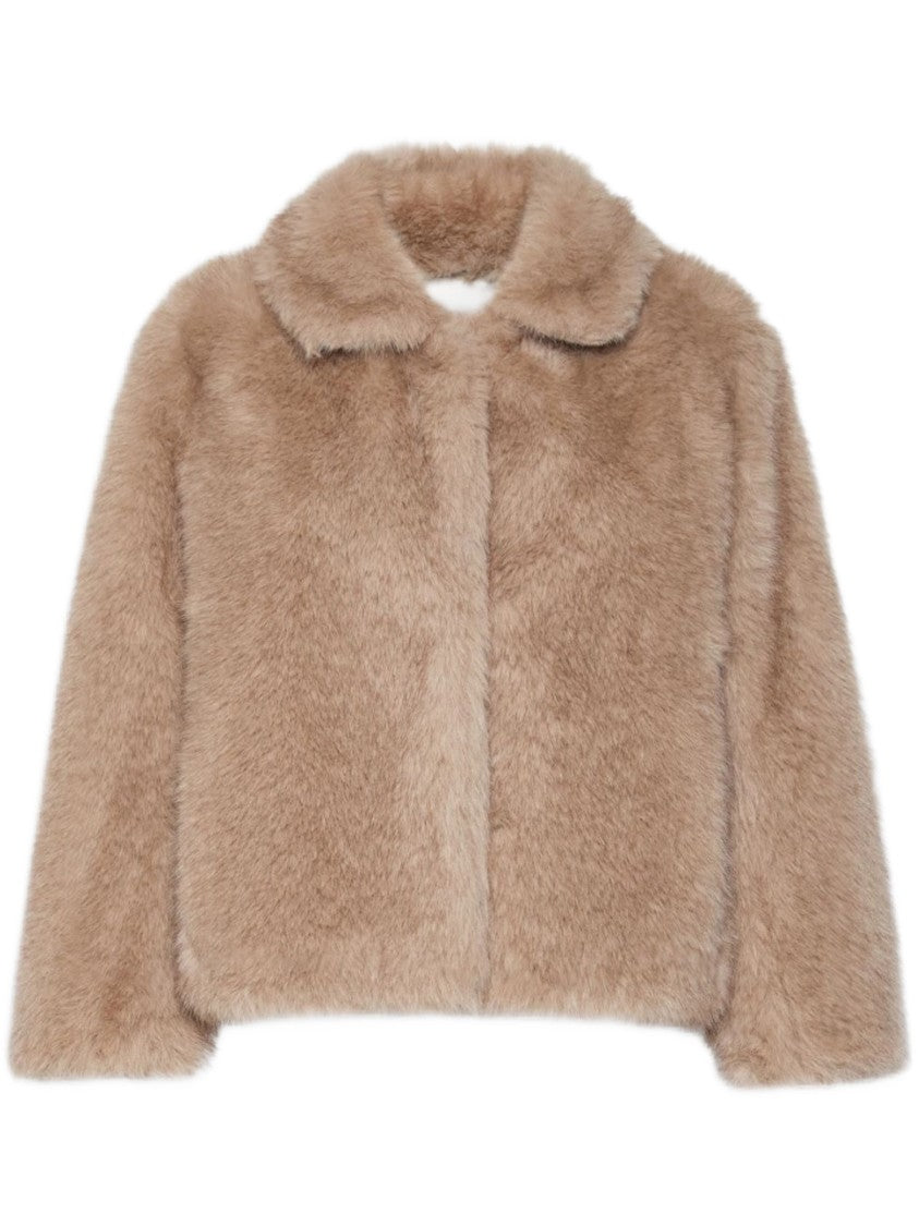 Max Mara Smmalce Cropped Faux Fur Boxy Jacket