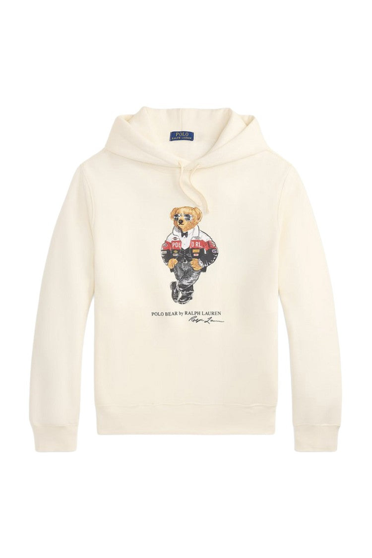 Polo Ralph Lauren Cream Bear-Graphic Pullover Hoodie