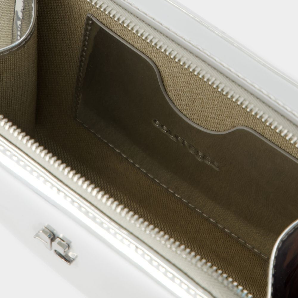 Courrèges Cloud Chained Mirror Purse - Leather - Silver