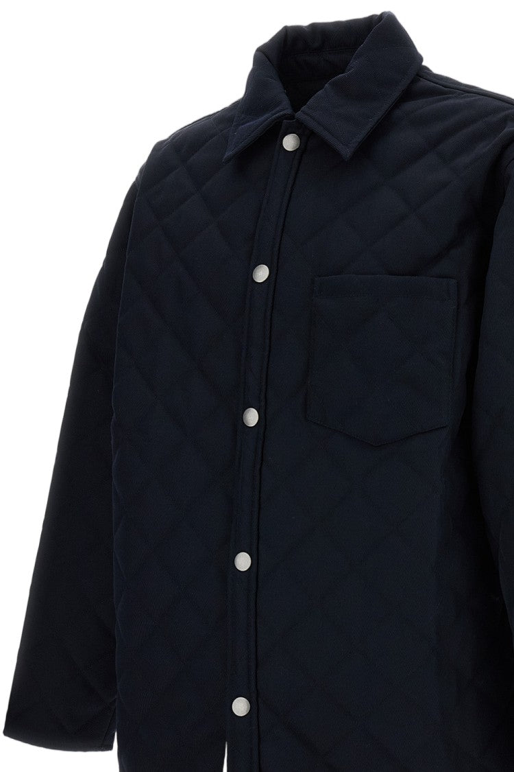 A.P.C. Quilted Wool Blend Blouson Jacket With Classic Detailing