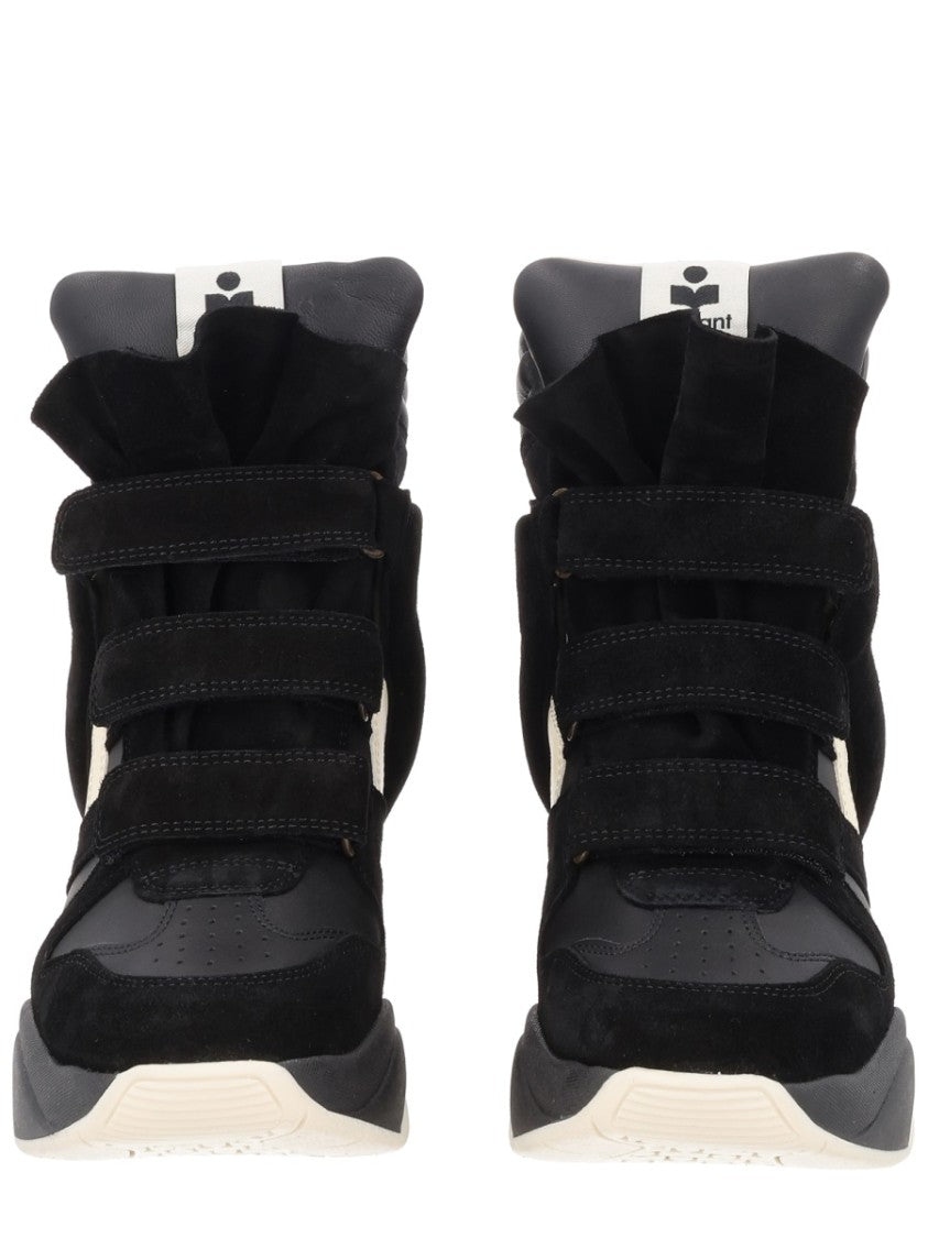 Isabel Marant Balskee High-Top Layered Leather Sneakers