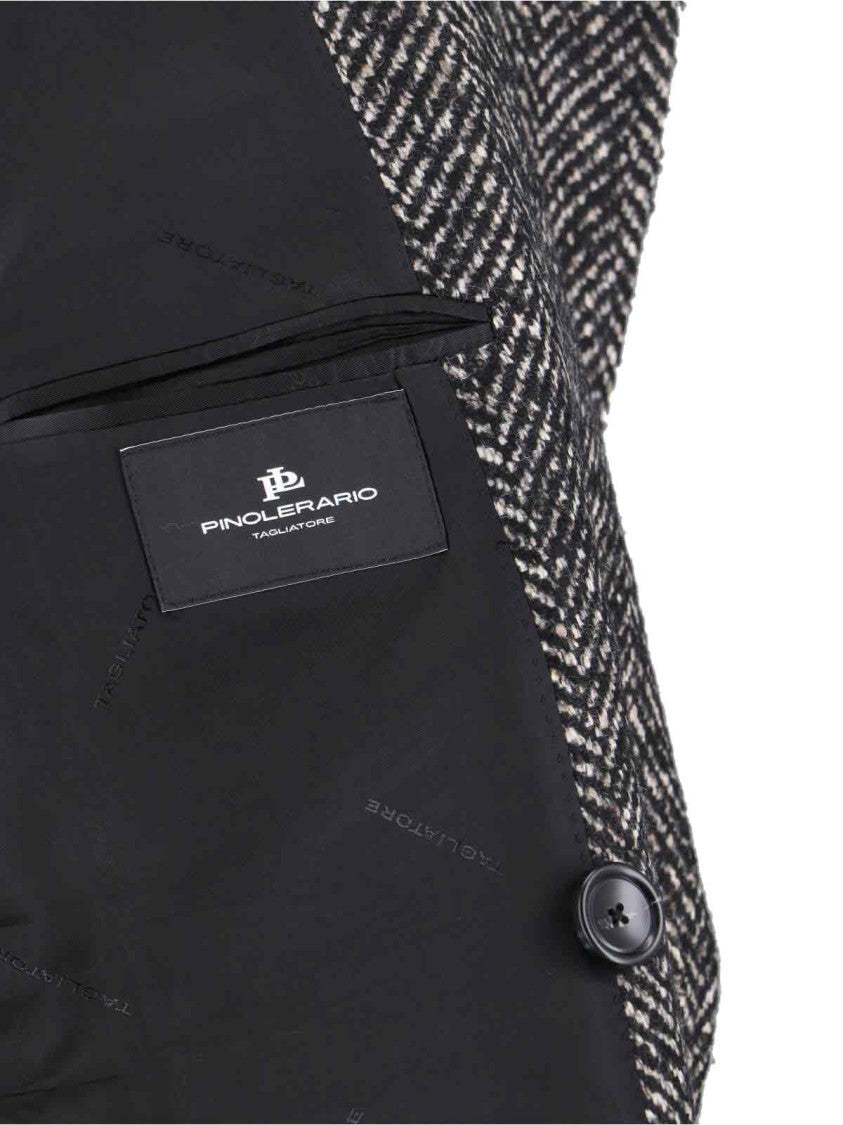 Tagliatore "Pino Lerario" Double-Breasted Coat Black