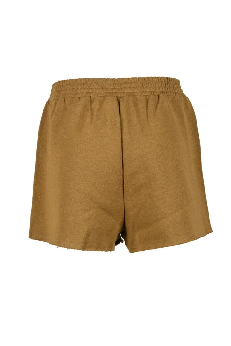 Douuod Brown Relaxed Cotton Shorts