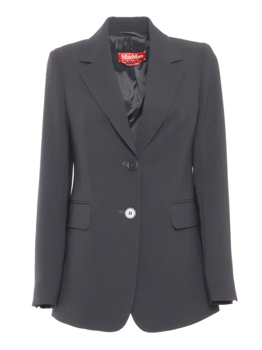 Max Mara Tailored Blazer With Notched Lapel And Flap Pockets